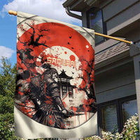 Samurai Warrior Japan Garden Flag Red-blossomed Tree Classic Japanese Stylized LT14 - Polynesian Pride