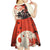Samurai Warrior Japan Kid Short Sleeve Dress Red-blossomed Tree Classic Japanese Stylized - Polynesian Pride