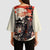 Samurai Warrior Japan Kimono Sleeve Blouse Red-blossomed Tree Classic Japanese Stylized - Polynesian Pride