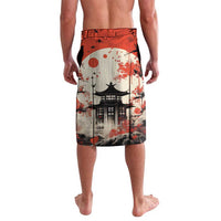 Samurai Warrior Japan Lavalava Red-blossomed Tree Classic Japanese Stylized - Polynesian Pride