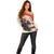 Samurai Warrior Japan Off Shoulder Sweater Red-blossomed Tree Classic Japanese Stylized - Polynesian Pride