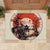 Samurai Warrior Japan Rubber Doormat Red-blossomed Tree Classic Japanese Stylized - Polynesian Pride