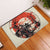 Samurai Warrior Japan Rubber Doormat Red-blossomed Tree Classic Japanese Stylized - Polynesian Pride