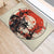 Samurai Warrior Japan Rubber Doormat Red-blossomed Tree Classic Japanese Stylized - Polynesian Pride