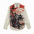 Samurai Warrior Japan Women Casual Shirt Red-blossomed Tree Classic Japanese Stylized - Polynesian Pride