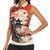 Samurai Warrior Japan Women Sleeveless Polo Shirt Red-blossomed Tree Classic Japanese Stylized - Polynesian Pride