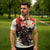 Samurai Warrior Japan Zipper Polo Shirt Red-blossomed Tree Classic Japanese Stylized - Polynesian Pride