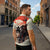 Samurai Warrior Japan Zipper Polo Shirt Red-blossomed Tree Classic Japanese Stylized - Polynesian Pride
