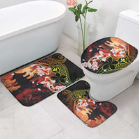 Hawaiian and Japanese Bathroom Set Koi Fish With Kanaka Polynesian Tattoo - Polynesian Pride