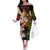 Hawaiian and Japanese Family Matching Off The Shoulder Long Sleeve Dress and Hawaiian Shirt Koi Fish With Kanaka Polynesian Tattoo - Polynesian Pride
