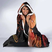 Hawaiian and Japanese Hooded Blanket Koi Fish With Kanaka Polynesian Tattoo - Polynesian Pride