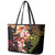 Hawaiian and Japanese Leather Tote Bag Koi Fish With Kanaka Polynesian Tattoo - Polynesian Pride