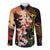 Hawaiian and Japanese Long Sleeve Button Shirt Koi Fish With Kanaka Polynesian Tattoo - Polynesian Pride