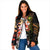 Hawaiian and Japanese Padded Jacket Koi Fish With Kanaka Polynesian Tattoo - Polynesian Pride