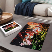 Hawaiian and Japanese Puzzle Koi Fish With Kanaka Polynesian Tattoo - Polynesian Pride