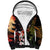 Hawaiian and Japanese Sherpa Hoodie Koi Fish With Kanaka Polynesian Tattoo - Polynesian Pride