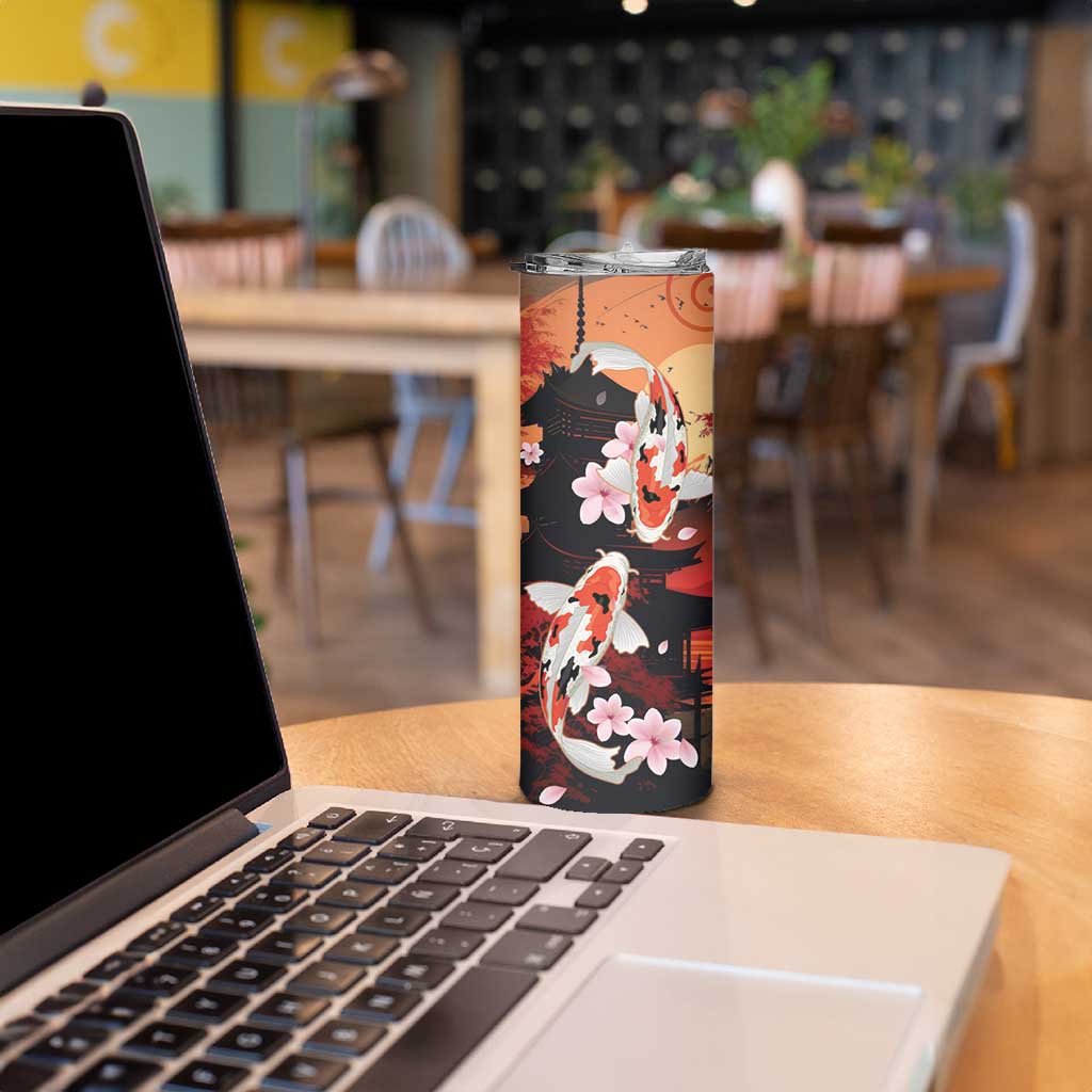 Hawaiian and Japanese Skinny Tumbler Koi Fish With Kanaka Polynesian Tattoo - Polynesian Pride