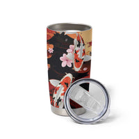 Hawaiian and Japanese Tumbler Cup Koi Fish With Kanaka Polynesian Tattoo - Polynesian Pride