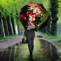 Hawaiian and Japanese Umbrella Koi Fish With Kanaka Polynesian Tattoo - Polynesian Pride