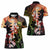 Hawaiian and Japanese Women Polo Shirt Koi Fish With Kanaka Polynesian Tattoo - Polynesian Pride