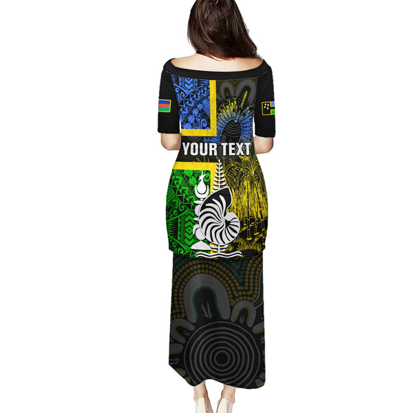 (Custom Personalised) New Caledonia Polynesian Coat Of Arms Mix Tropical Flowers Baseball Jersey LT14 main image 1