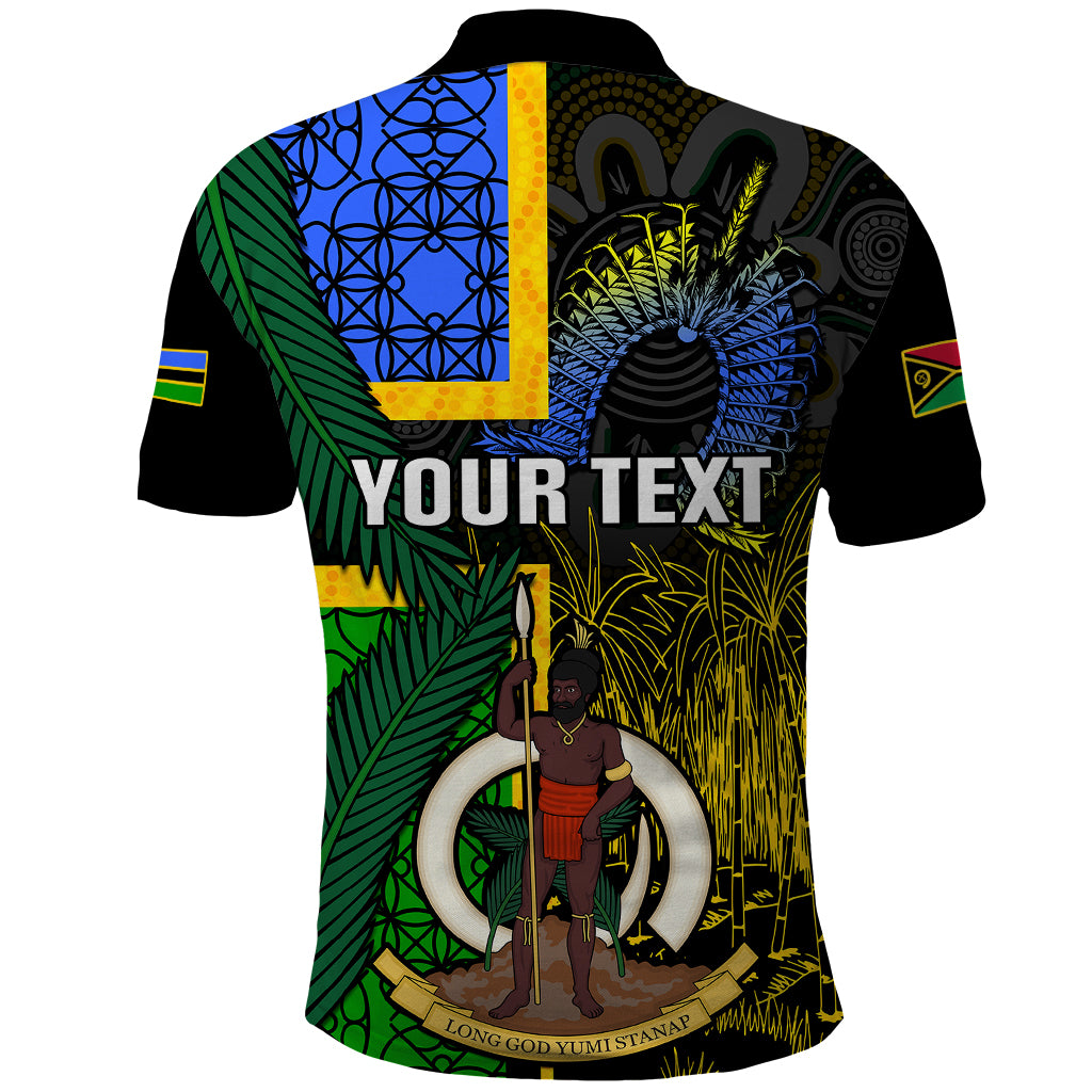 Personalised South Sea Islanders Polo Shirt Kanakas With Vanuatu Coat Of Arms LT14 - Polynesian Pride