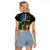 Personalised South Sea Islanders Raglan Cropped T Shirt Kanakas With Vanuatu Coat Of Arms LT14 - Polynesian Pride