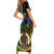 Personalised South Sea Islanders Short Sleeve Bodycon Dress Kanakas With Vanuatu Coat Of Arms LT14 - Polynesian Pride