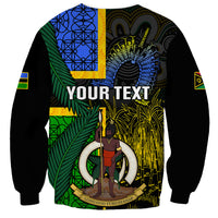 Personalised South Sea Islanders Sweatshirt Kanakas With Vanuatu Coat Of Arms LT14 - Polynesian Pride