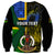 Personalised South Sea Islanders Sweatshirt Kanakas With Vanuatu Coat Of Arms LT14 - Polynesian Pride