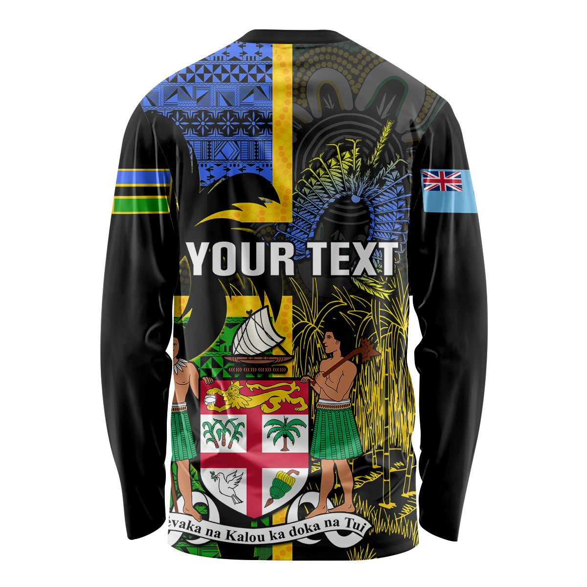 Personalised South Sea Islanders Long Sleeve Shirt Kanakas With Fiji Coat Of Arms LT14 - Polynesian Pride
