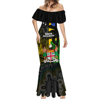 Personalised South Sea Islanders Mermaid Dress Kanakas With Fiji Coat Of Arms LT14 - Polynesian Pride