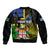 Personalised South Sea Islanders Sleeve Zip Bomber Jacket Kanakas With Fiji Coat Of Arms LT14 - Polynesian Pride