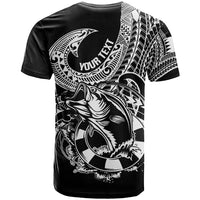 Personalised Polynesia T Shirt Fish Hook Tattoo Go Fishing Polynesian Pattern Black LT14 - Polynesian Pride