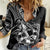 Personalised Polynesia Women Casual Shirt Fish Hook Tattoo Go Fishing Polynesian Pattern Black LT14 Female Black - Polynesian Pride