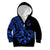 Polynesia Kid Hoodie Fish Hook Tattoo Go Fishing Polynesian Pattern Blue LT14 Zip Hoodie Blue - Polynesian Pride