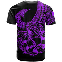 Polynesia T Shirt Fish Hook Tattoo Go Fishing Polynesian Pattern Purple LT14 - Polynesian Pride