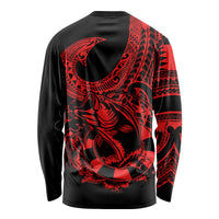 polynesia-long-sleeve-shirt-fish-hook-tattoo-go-fishing-polynesian-pattern-red