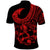 Polynesia Polo Shirt Fish Hook Tattoo Go Fishing Polynesian Pattern Red LT14 - Polynesian Pride
