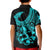 Polynesia Kid Polo Shirt Fish Hook Tattoo Go Fishing Polynesian Pattern Turquosie LT14 - Polynesian Pride
