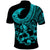 Polynesia Polo Shirt Fish Hook Tattoo Go Fishing Polynesian Pattern Turquosie LT14 - Polynesian Pride