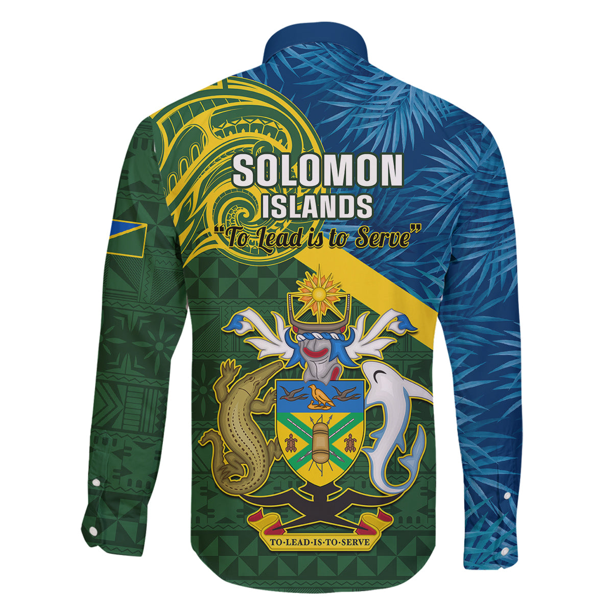 Solomon Islands Family Matching Puletasi Dress and Hawaiian Shirt Tropical Leaves With Melanesian Pattern LT14 - Polynesian Pride