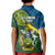 Solomon Islands Kid Polo Shirt Tropical Leaves With Melanesian Pattern LT14 - Polynesian Pride