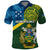 Solomon Islands Polo Shirt Tropical Leaves With Melanesian Pattern LT14 Green - Polynesian Pride