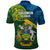 Solomon Islands Polo Shirt Tropical Leaves With Melanesian Pattern LT14 - Polynesian Pride