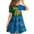 Personalised Solomon Islands Family Matching Short Sleeve Bodycon Dress and Hawaiian Shirt Tropical Leaves With Melanesian Pattern LT14 - Polynesian Pride