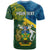 Personalised Solomon Islands T Shirt Tropical Leaves With Melanesian Pattern LT14 - Polynesian Pride