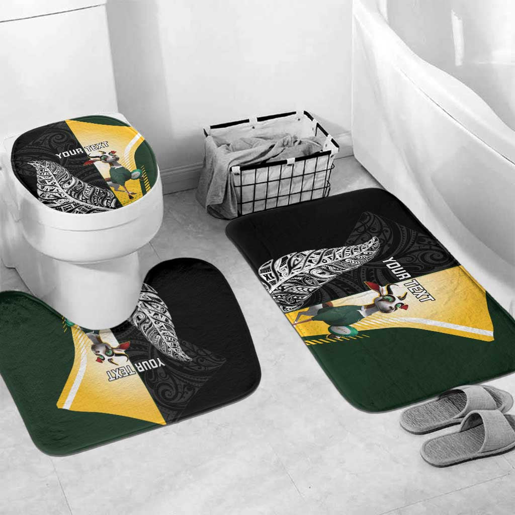 New Zealand and South Africa Rugby Custom Bathroom Set Maori Silver Fern Springbok Together - Polynesian Pride