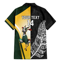 New Zealand and South Africa Rugby Custom Family Matching Mermaid Dress and Hawaiian Shirt Maori Silver Fern Springbok Together - Polynesian Pride