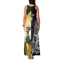 New Zealand and South Africa Rugby Custom Family Matching Tank Maxi Dress and Hawaiian Shirt Maori Silver Fern Springbok Together - Polynesian Pride